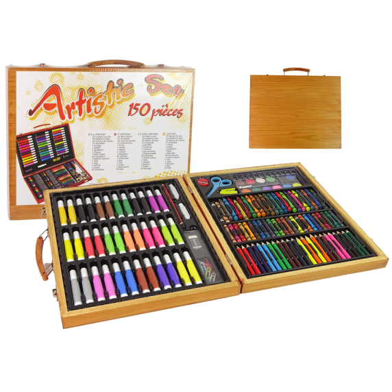 Set artă creativă, desen și pictură - 150 piese - Inlea4Fun ARTISTIC SET