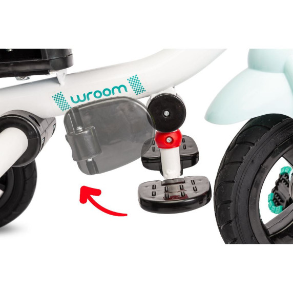 Tricikli tolókarral TOYZ Wroom - türkiz