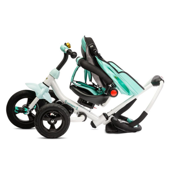Tricikli tolókarral TOYZ Wroom - türkiz
