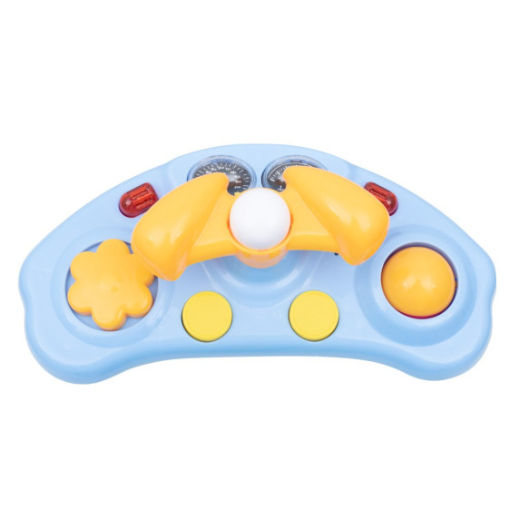 Bébikomp kormánykerékkel Baby Mix - világos kék