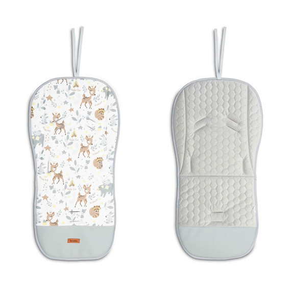 Saltea cu două fețe pentru cărucior Sensilo Velvet – Pădure