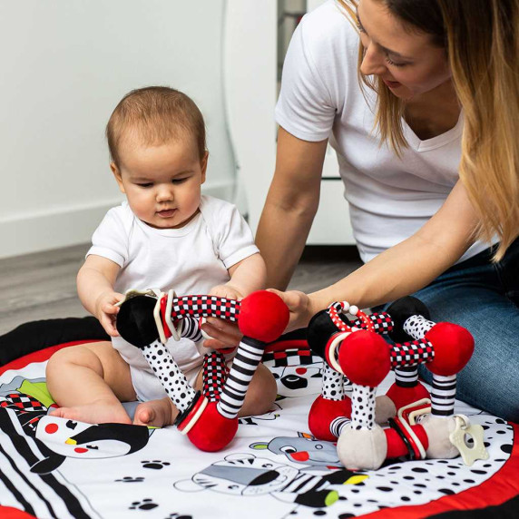 Jucărie de dezvoltare pentru bebeluși - Baby Ono Tiny Yoga - roșu