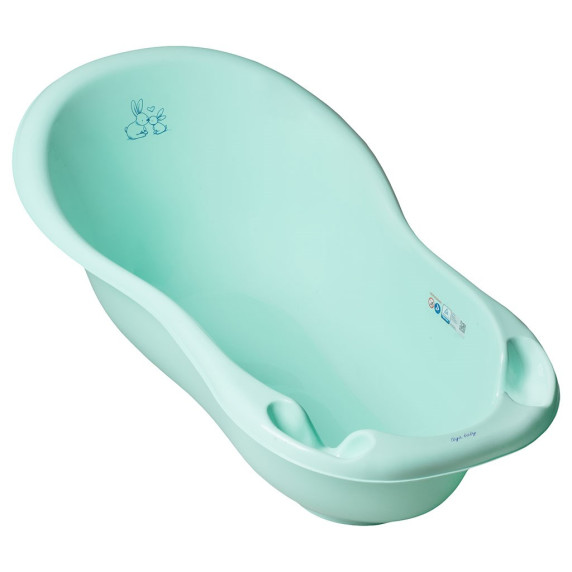 Cadă anatomică cu scurgere - TEGA LUX Bunny - mentă
