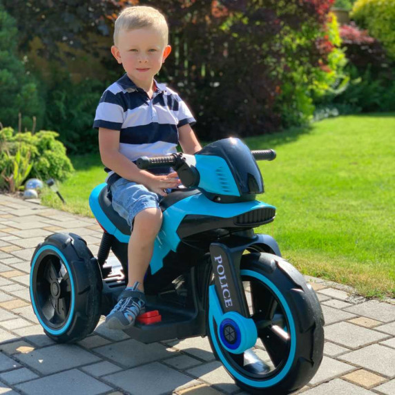 Elektromos háromkerekű Baby Mix POLICE - kék