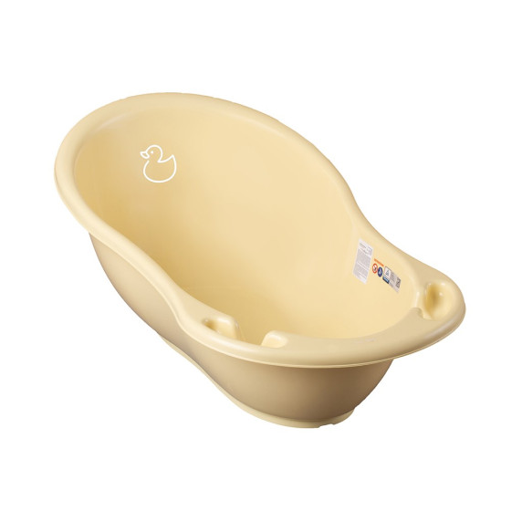 Cadă anatomică cu scurgere - 86 cm - galben