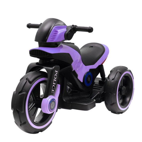 Elektromos háromkerekű Baby Mix POLICE - lila