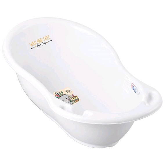 Anatómiai gyerek fürdető kád Wild & Free elefánt 86 cm - fehér