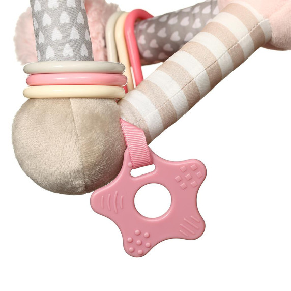 Piramis fejlesztő játék Baby Ono Tiny Yoga - rózsaszín