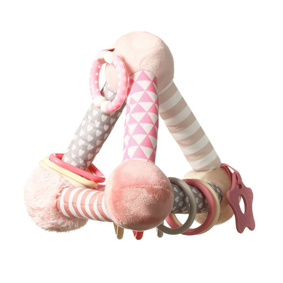 Piramis fejlesztő játék Baby Ono Tiny Yoga - rózsaszín