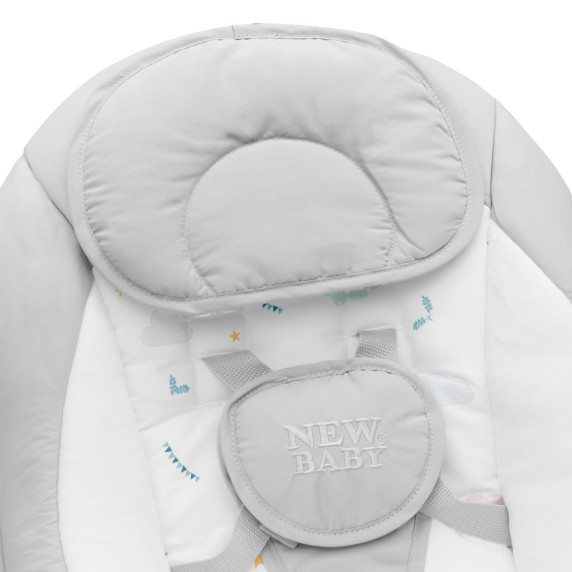 Detské hojdacie lehátko NEW BABY TEDDY - sivé