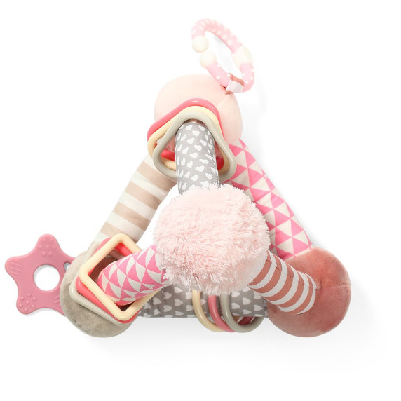 Piramis fejlesztő játék Baby Ono Tiny Yoga - rózsaszín
