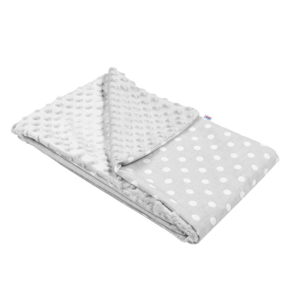Pătură pentru copii - Minky 102x80 cm - NEW BABY - gri
