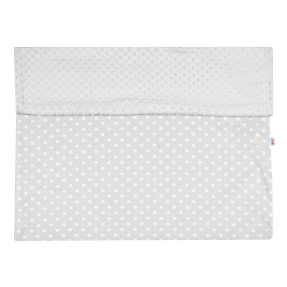 Pătură pentru copii - Minky 102x80 cm - NEW BABY - gri