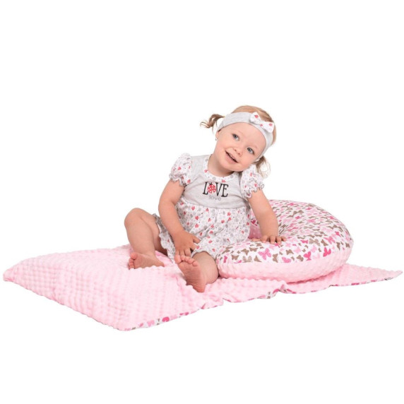 Babapléd, takaró Minky 102x80 cm NEW BABY - rózsaszín