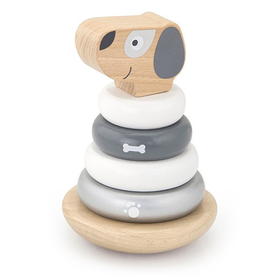 Piramidă cățel din lemn -  VIGA Stacking Puppy