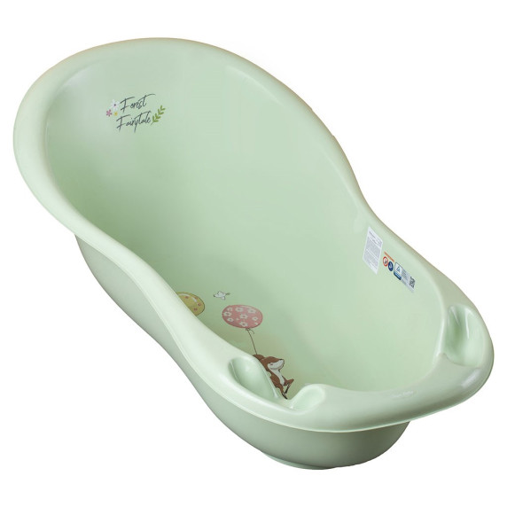 Cadă anatomică cu scurgere - TEGA - verde - 100 cm