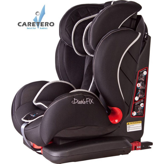 Autosedačka CARETERO DiabloFIX s Isofix black 2015 