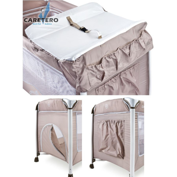 Cestovná postieľka CARETERO Deluxe grey