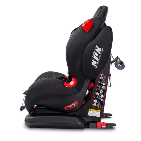 Autósülés CARETERO Sport TurboFix 2016 9-25 kg - fekete