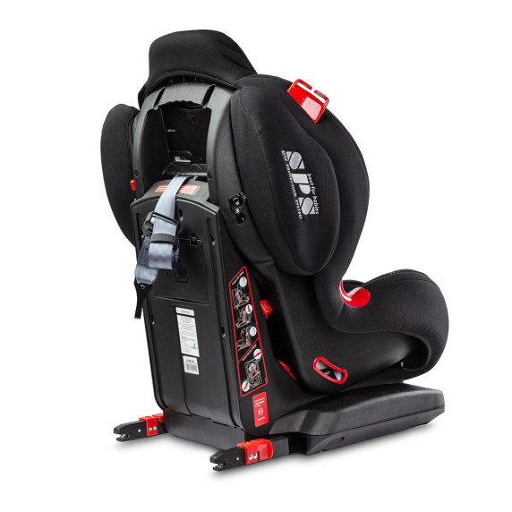 Autósülés CARETERO Sport TurboFix 2016 9-25 kg - fekete