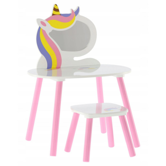 Măsuță de toaletă pentru copii, Lily - unicorn PHO4621 
