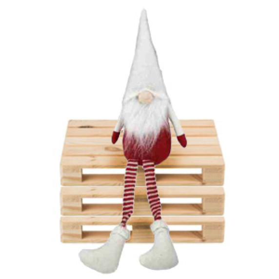Karácsonyi manó figura 55 cm Inlea4Fun - Piros/fehér