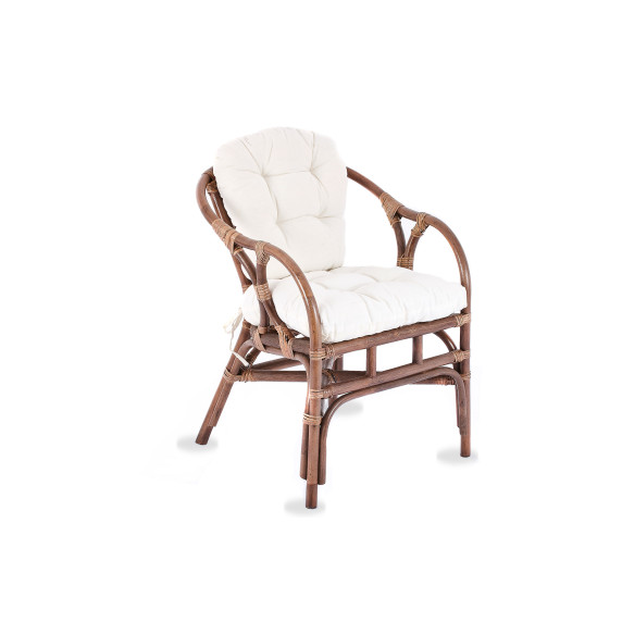 Rattan kertibútor szett Aga SITA - Choco White
