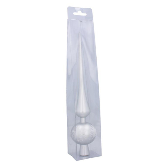 Vârf de brad  35 cm - argintiu