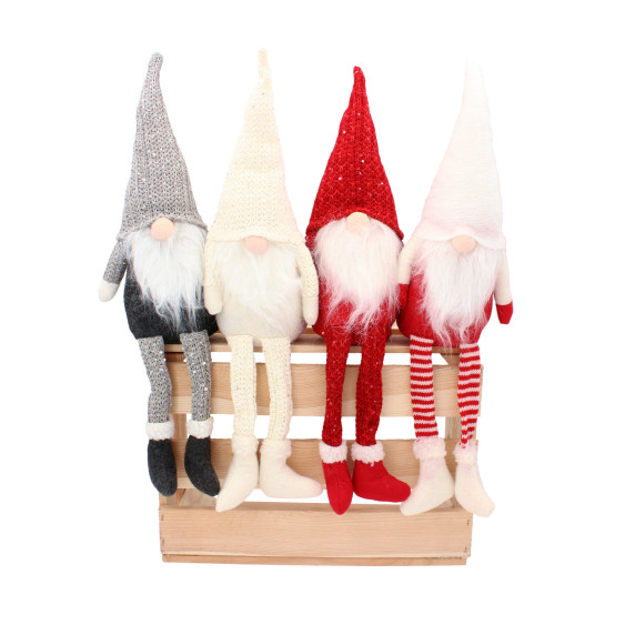 Karácsonyi manó figura 55 cm Inlea4Fun - Piros