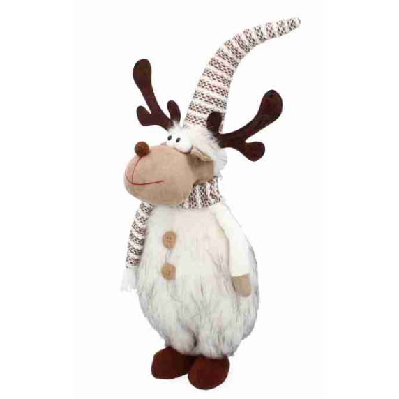 Karácsonyi rénszarvas figura 65 cm - Fehér
