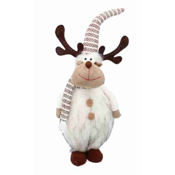 Karácsonyi rénszarvas figura 65 cm - Fehér