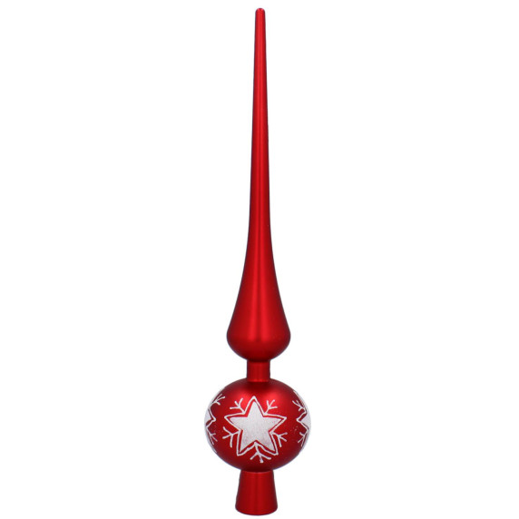 Karácsonyfa csúcsdísz 35 cm - Piros