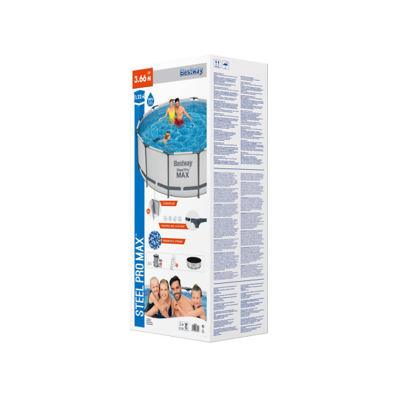 Piscină - 366x122 m - BESTWAY 56420 Steel Pro Max