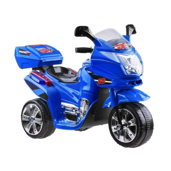 Motocicletă electrică cu iluminare LED - albastru - Inlea4Fun