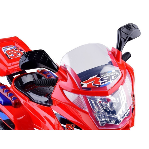 Motocicletă electrică cu iluminare LED - albastru - Inlea4Fun