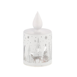 LED gyertya 7,5 x 14 cm - fehér - 