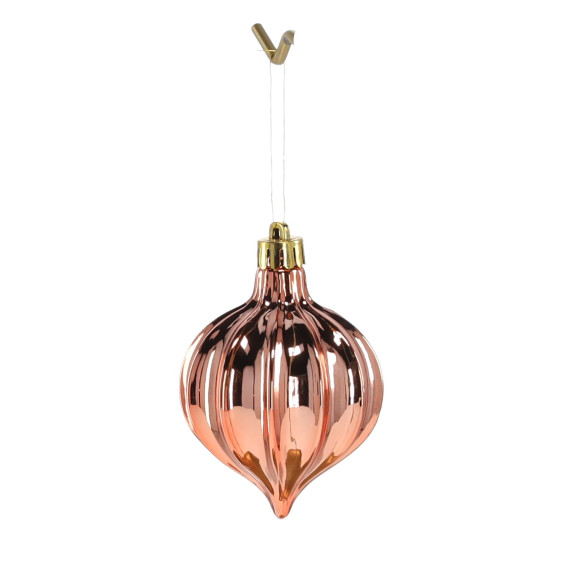 Set globuri Crăciun - 26 bucăți, 6 cm - rose gold