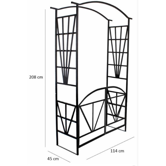 Pergolă metalică - 114x45x208 cm - InGarden N0259