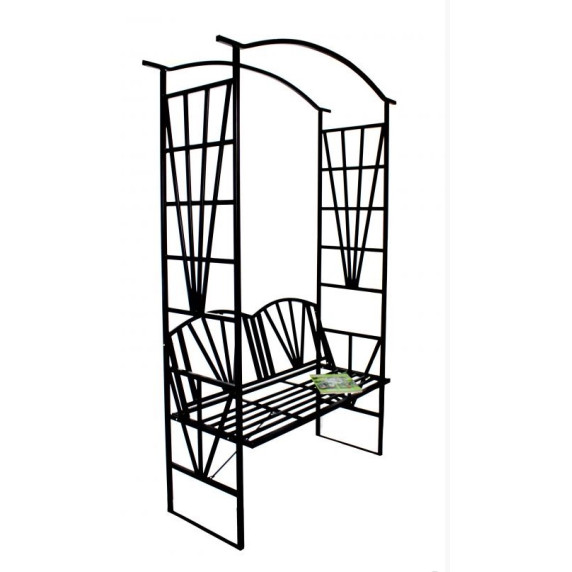 Pergolă metalică cu bancă - 110x50x206 cm - InGarden N6085