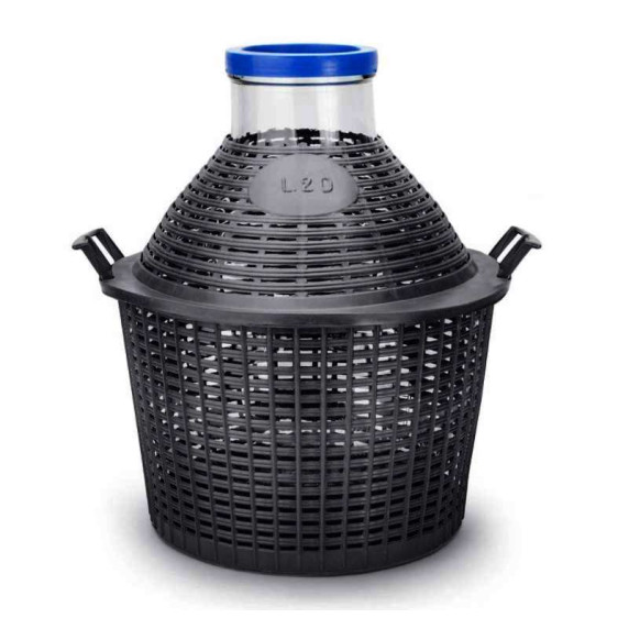 Üveg demizson 20 l -széles üvegszáj