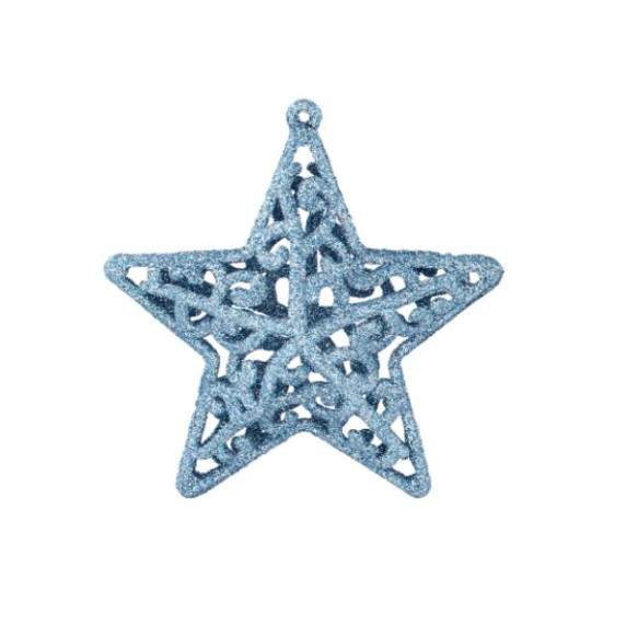 Karácsonyfa dísz szett 3 darab 10 cm Inlea4Fun - Kék