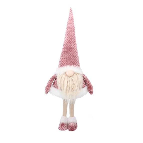 Karácsonyi manó figura 70 cm - rózsaszín