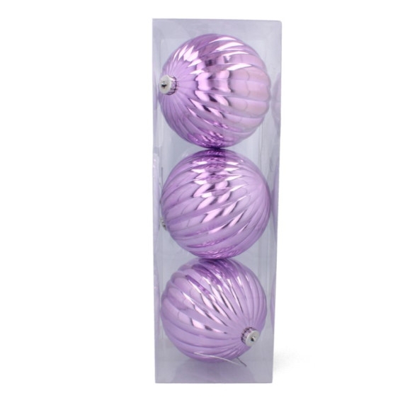 Karácsonyfa dísz szett 3 darab 15 CM Inlea4Fun - Lila