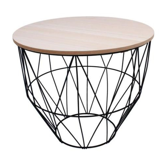 Konferenčný stolík 40/35 cm Inlea4Home 9039 - čierny/naturálny