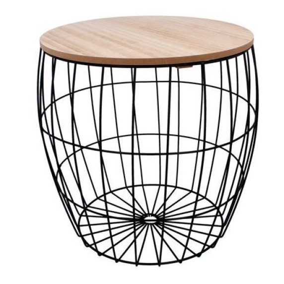 Konferenčný stolík 36/36,5 cm Inlea4Home 9213 - čierny/naturálny