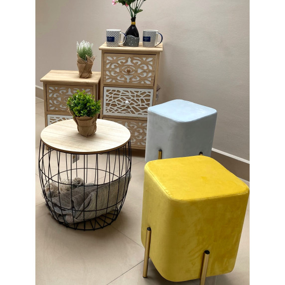 Konferenčný stolík 36/36,5 cm Inlea4Home 9213 - čierny/naturálny