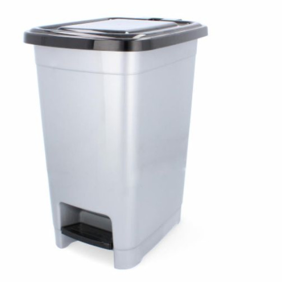 Pedálos szemetes, műanyag, 15 l Inlea4Home - fehér