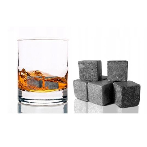 Ľadové kocky z kameňa na whisky, koktail, limonádu Inlea4Home