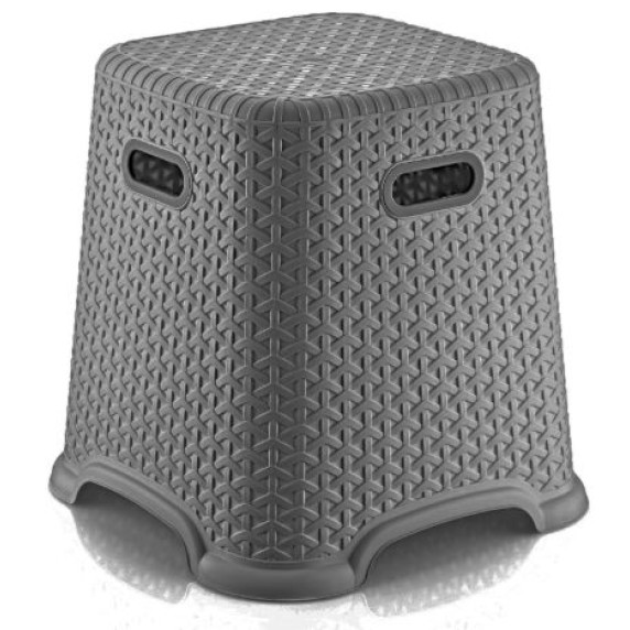 Rattan hatású sámli Bella 27cm Inlea4Home - szürke