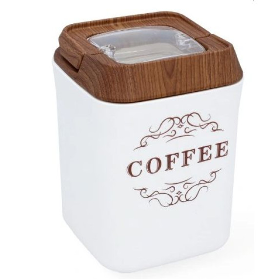 Konyhai tároló doboz cukor, kávé, tea Cook Line - fehér